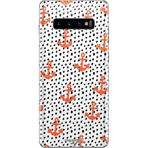 Bouffants and Broken Hearts Anchors and Dots Galaxy S10 Plus Skin