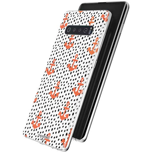Bouffants and Broken Hearts Anchors and Dots Galaxy S10 Plus Skin