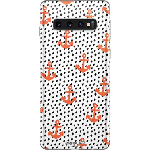 Bouffants and Broken Hearts Anchors and Dots Galaxy S10 Skin