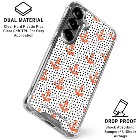 Bouffants and Broken Hearts Anchors and Dots Galaxy S26 Plus Clear Case