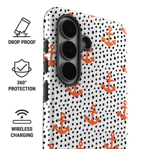 Bouffants and Broken Hearts Anchors and Dots Galaxy S26 Plus Impact Case