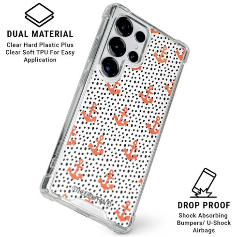 Bouffants and Broken Hearts Anchors and Dots Galaxy S26 Ultra Clear Case