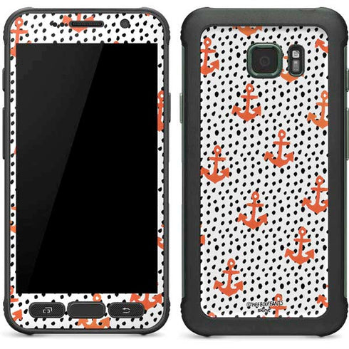 Bouffants and Broken Hearts Anchors and Dots Galaxy S7 Active Skin