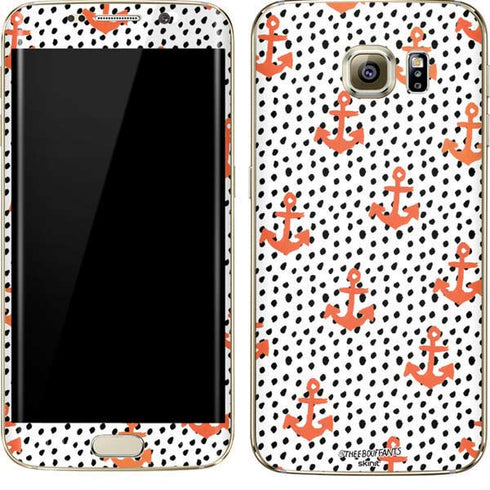 Bouffants and Broken Hearts Anchors and Dots Galaxy S7 Edge Skin