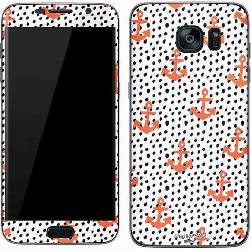 Bouffants and Broken Hearts Anchors and Dots Galaxy S7 Skin