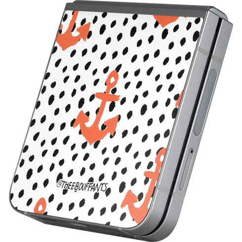 Bouffants and Broken Hearts Anchors and Dots Galaxy Z Flip6 Skin