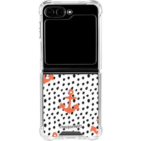 Bouffants and Broken Hearts Anchors and Dots Galaxy Z Flip6 Clear Case