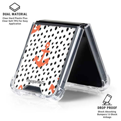 Bouffants and Broken Hearts Anchors and Dots Galaxy Z Flip6 Clear Case
