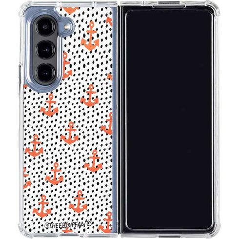 Bouffants and Broken Hearts Anchors and Dots Galaxy Z Fold5 5G Clear Case