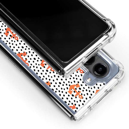 Bouffants and Broken Hearts Anchors and Dots Galaxy Z Fold5 5G Clear Case