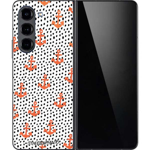 Bouffants and Broken Hearts Anchors and Dots Galaxy Z Fold5 5G Skin