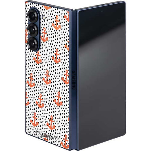 Bouffants and Broken Hearts Anchors and Dots Galaxy Z Fold6 Skin