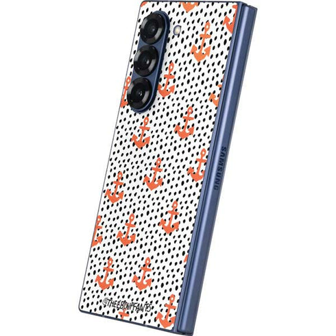 Bouffants and Broken Hearts Anchors and Dots Galaxy Z Fold6 Skin