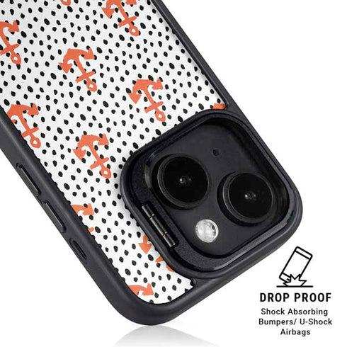 Bouffants and Broken Hearts Anchors and Dots iPhone 15 Kickstand Case