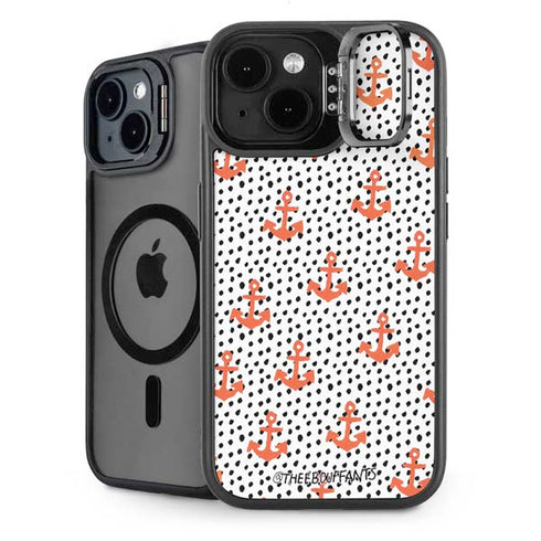 Bouffants and Broken Hearts Anchors and Dots iPhone 15 Plus Kickstand Case