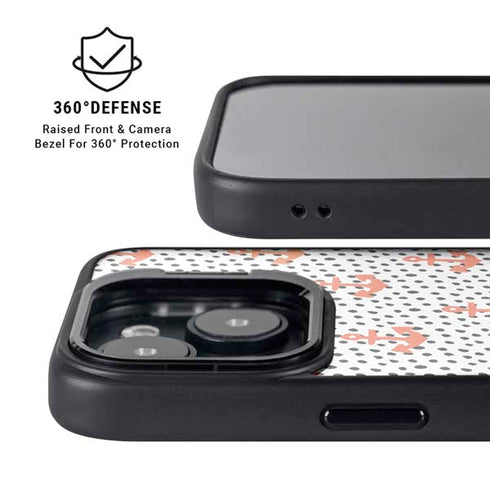 Bouffants and Broken Hearts Anchors and Dots iPhone 15 Plus Kickstand Case