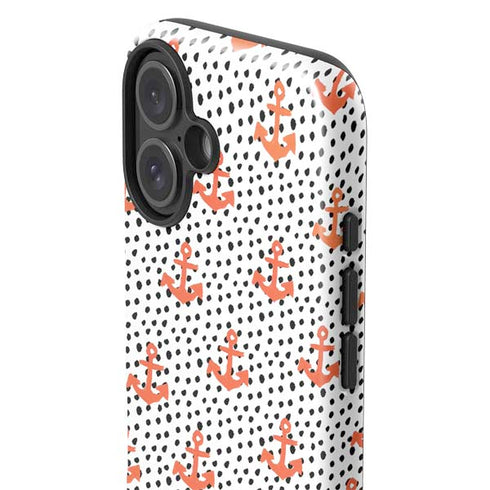 Bouffants and Broken Hearts Anchors and Dots iPhone 16 Impact Case