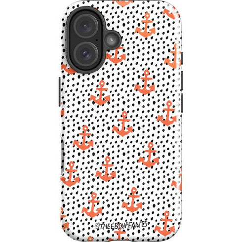 Bouffants and Broken Hearts Anchors and Dots iPhone 16 Plus Impact Case