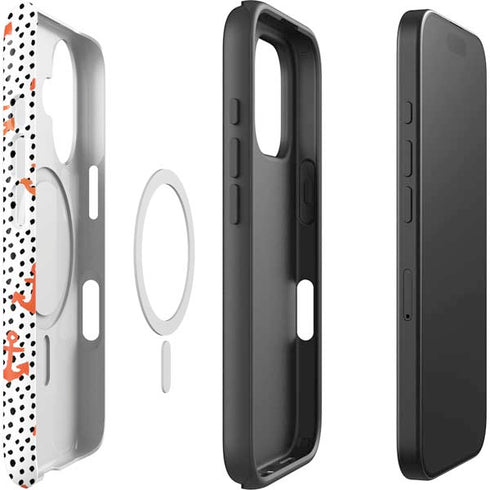 Bouffants and Broken Hearts Anchors and Dots iPhone 16 Plus Magsafe Impact Case