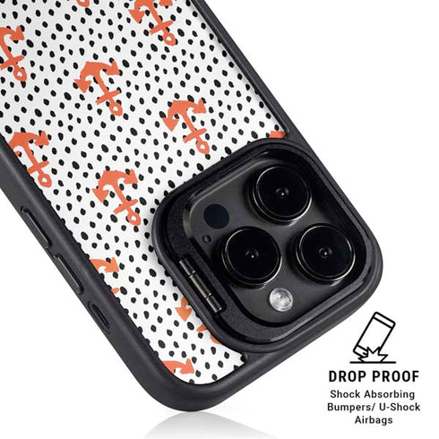 Bouffants and Broken Hearts Anchors and Dots iPhone 16 Pro Max Kickstand Case