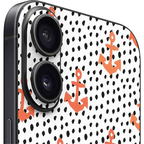 Bouffants and Broken Hearts Anchors and Dots iPhone 16 Skin