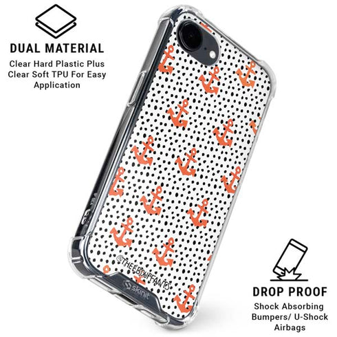 Bouffants and Broken Hearts Anchors and Dots iPhone 16e Clear Case