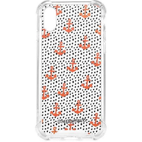 Bouffants and Broken Hearts Anchors and Dots iPhone XS Clear Case