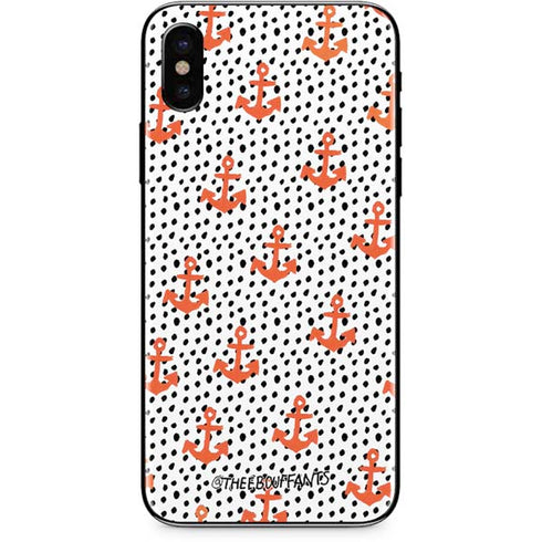 Bouffants and Broken Hearts Anchors and Dots iPhone XS Skin