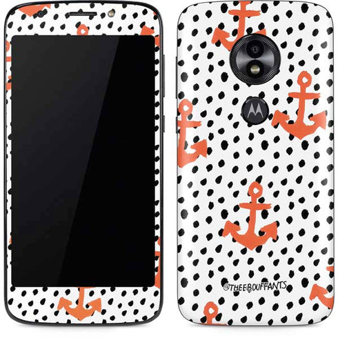 Bouffants and Broken Hearts Anchors and Dots Moto E5 Play Skin