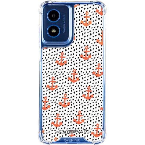 Bouffants and Broken Hearts Anchors and Dots Moto G Play 4G (2024) Clear Case