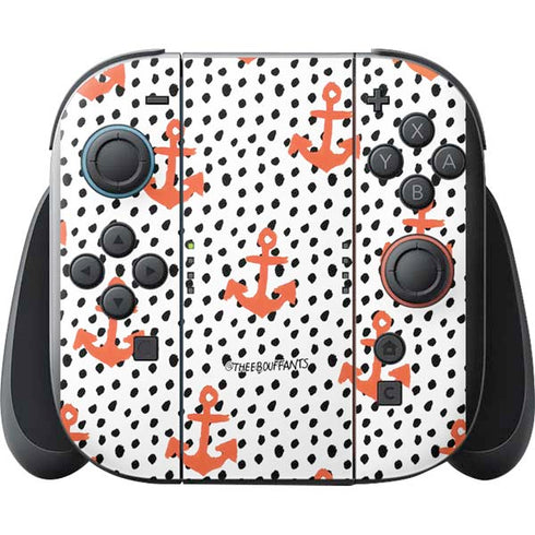 Bouffants and Broken Hearts Anchors and Dots Nintendo Switch 2 (2025) with Joy-Con Skin