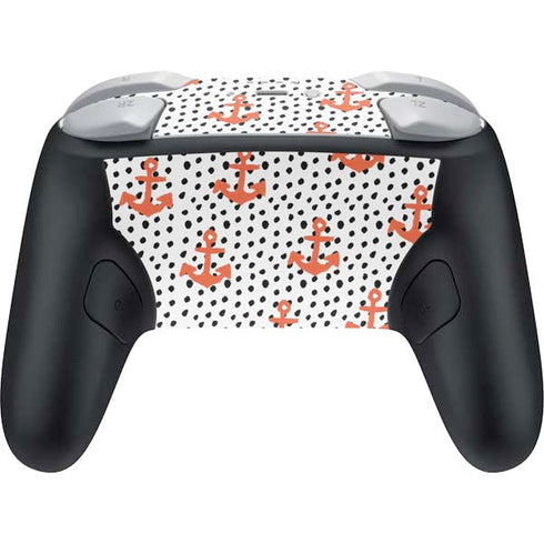 Bouffants and Broken Hearts Anchors and Dots Nintendo Switch 2 (2025) Pro Controller Skin