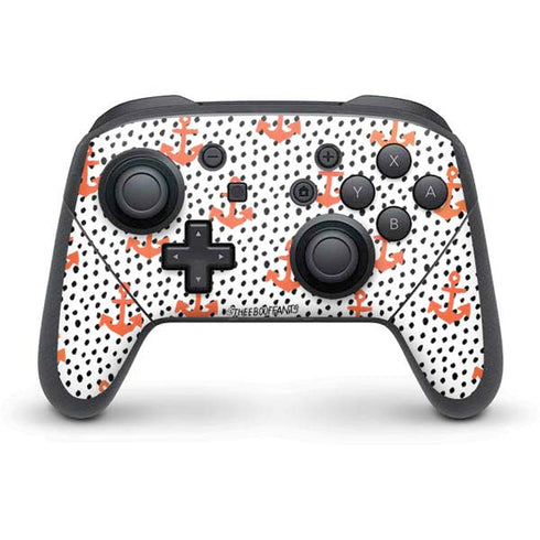 Bouffants and Broken Hearts Anchors and Dots Nintendo Skins