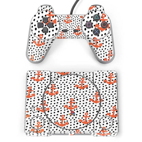 Bouffants and Broken Hearts Anchors and Dots PlayStation Classic Bundle Skin