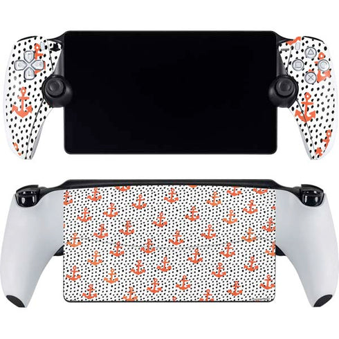 Bouffants and Broken Hearts Anchors and Dots PlayStation Portal Remote Player Skin