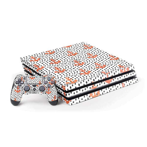 Bouffants and Broken Hearts Anchors and Dots PS4 Pro Bundle Skin