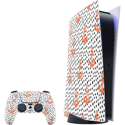 Bouffants and Broken Hearts Anchors and Dots PlayStation PS5 Skins