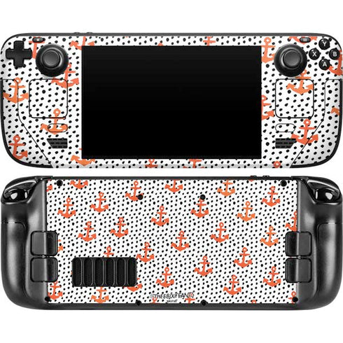 Bouffants and Broken Hearts Anchors and Dots Steam Deck Handheld Gaming Computer OLED Skin