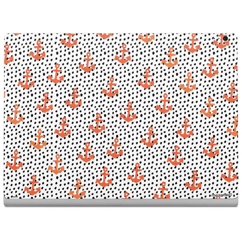 Bouffants and Broken Hearts Anchors and Dots Surface Book 2 13.5in Skin