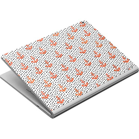Bouffants and Broken Hearts Anchors and Dots Surface Book Skin