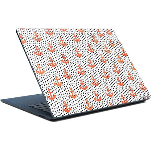 Bouffants and Broken Hearts Anchors and Dots Surface Laptop Skin