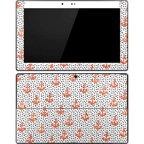 Bouffants and Broken Hearts Anchors and Dots Surface Pro Tablet Skin