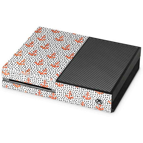 Bouffants and Broken Hearts Anchors and Dots Xbox One Console Skin