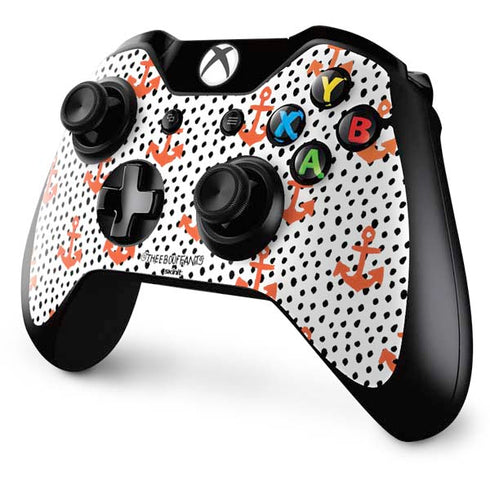 Bouffants and Broken Hearts Anchors and Dots Xbox One Controller Skin