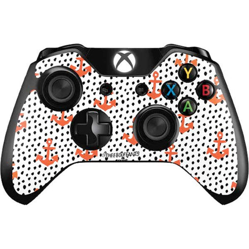 Bouffants and Broken Hearts Anchors and Dots Xbox One Controller Skin