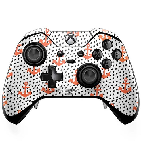 Bouffants and Broken Hearts Anchors and Dots Xbox One Elite Controller Skin