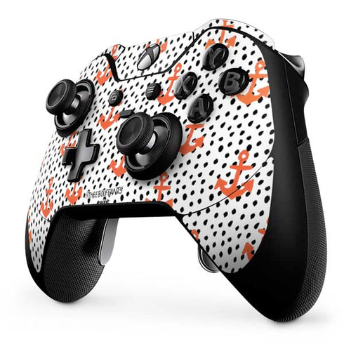 Bouffants and Broken Hearts Anchors and Dots Xbox One Elite Controller Skin