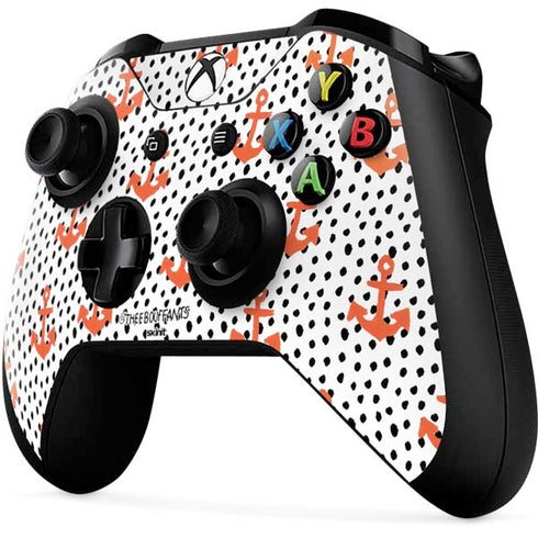 Bouffants and Broken Hearts Anchors and Dots Xbox One X Controller Skin
