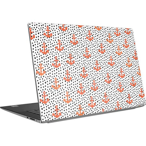 Bouffants and Broken Hearts Anchors and Dots Dell XPS Skin