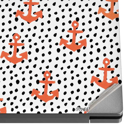 Bouffants and Broken Hearts Anchors and Dots Dell XPS Skin